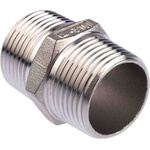 RS PRO Stainless Steel Pipe Fitting Hexagon Hexagon Nipple, Male R 1in x Male R 1in