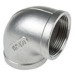 RS PRO Stainless Steel Pipe Fitting, 90° Circular Elbow, Female G 1-1/2in x Female G 1-1/2in