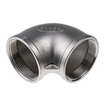 RS PRO Stainless Steel Pipe Fitting, 90° Circular Elbow, Female G 2in x Female G 2in