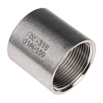RS PRO Stainless Steel Pipe Fitting Socket, Female G 1-1/4in x Female G 1-1/4in