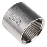 RS PRO Stainless Steel Pipe Fitting Socket, Female G 1-1/2in x Female G 1-1/2in