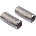RS PRO Stainless Steel Pipe Fitting, Straight Circular Barrel Nipple, Male R 3/4in x Male R 3/4in