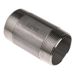 RS PRO Stainless Steel Pipe Fitting, Straight Circular Barrel Nipple, Male R 2in x Male R 2in