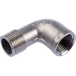 RS PRO Stainless Steel Pipe Fitting, 90° Circular Elbow, Female R 1/2in x Male R 1/2in
