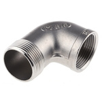 RS PRO Stainless Steel Pipe Fitting, 90° Circular Elbow, Female G 1-1/4in x Male R 1-1/4in