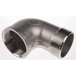 RS PRO Stainless Steel Pipe Fitting, 90° Circular Elbow, Female R 1-1/2in x Male R 1-1/2in