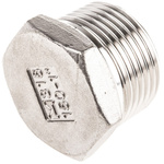 RS PRO Stainless Steel Pipe Fitting Hexagon Plug, Male R 1in
