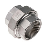 RS PRO Stainless Steel Pipe Fitting, Straight Decagon Union, Female G 1-1/2in x Female G 1-1/2in