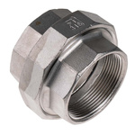 RS PRO Stainless Steel Pipe Fitting, Straight Decagon Union, Female G 2in x Female G 2in