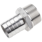 RS PRO Stainless Steel Pipe Fitting, Straight Hexagon Hose Nipple, Male R 1-1/4in x Male