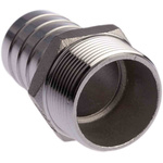 RS PRO Stainless Steel Pipe Fitting, Straight Hexagon Hose Nipple, Male R 1-1/2in x Male