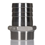 RS PRO Stainless Steel Pipe Fitting, Straight Hexagon Hose Nipple, Male R 2in x Male