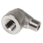 RS PRO Stainless Steel Pipe Fitting, 90° Circular Elbow, Male R 1/2in x Female Rc 1/2in