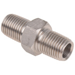 RS PRO Stainless Steel Pipe Fitting, Straight Hexagon Nipple Joint, Male R 1/4in x Male R 1/4in