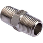 RS PRO Stainless Steel Pipe Fitting, Straight Hexagon Nipple Joint, Male R 1/2in x Male R 1/2in