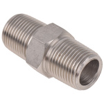 RS PRO Stainless Steel Pipe Fitting, Straight Hexagon Nipple Joint, Male R 3/8in x Male R 3/8in