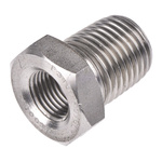 RS PRO Stainless Steel Pipe Fitting, Straight Hexagon Bush, Male R 1/4in x Female Rc 1/8in