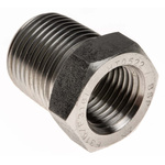 RS PRO Stainless Steel Pipe Fitting, Straight Hexagon Bush, Male R 3/8in x Female Rc 1/4in