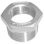 RS PRO Stainless Steel Pipe Fitting, Straight Hexagon Bush, Male R 3/4in x Female Rc 1/2in