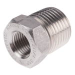 RS PRO Stainless Steel Pipe Fitting, Straight Hexagon Bush, Male R 1/2in x Female Rc 1/4in