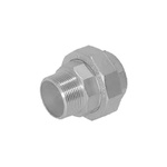 RS PRO Stainless Steel Pipe Fitting, Straight Decagon Union, Male R 1-1/2in x Female Rc 1-1/2in