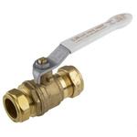 RS PRO Brass Full Bore, 2 Way, Ball Valve 22mm, 22mm