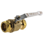 RS PRO Brass Full Bore, 2 Way, Ball Valve, 28mm