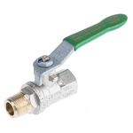 RS PRO Brass Full Bore, 2 Way, Ball Valve, BSPP 3/8in