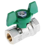 RS PRO Brass Full Bore, 2 Way, Ball Valve, BSPP 1/4in