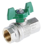 RS PRO Brass Full Bore, 2 Way, Ball Valve, BSPP 1/2in