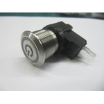 RS PRO Single Pole Double Throw (SPDT) Momentary Push Button Switch, IP67, 19.1 (Dia.)mm, Panel Mount, Power Symbol,