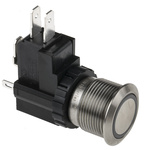 RS PRO Single Pole Double Throw (SPDT) Latching White LED Push Button Switch, IP67, 19.1 (Dia.)mm, Panel Mount, Power
