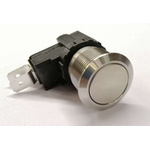 RS PRO Single Pole Double Throw (SPDT) Maintained Push Button Switch, IP67, 19.1 (Dia.)mm, Panel Mount, 250 / 125V ac
