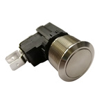 RS PRO Single Pole Double Throw (SPDT) Maintained Push Button Switch, IP67, 22.2 (Dia.)mm, Panel Mount, 250 / 125V ac