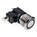 RS PRO Single Pole Double Throw (SPDT) Maintained White LED Push Button Switch, IP67, 22.2 (Dia.)mm, Panel Mount, 250 /