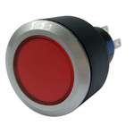 RS PRO Double Pole Double Throw (DPDT) Red LED Push Button Switch, IP65, 22.2 (Dia.)mm, Panel Mount, 250V ac