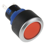 RS PRO Single Pole Double Throw (SPDT) Red LED Push Button Switch, IP65, 22.2 (Dia.)mm, Panel Mount, 250V ac