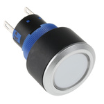 RS PRO Single Pole Double Throw (SPDT) Momentary White LED Push Button Switch, IP65, 22.2 (Dia.)mm, Panel Mount, 250V ac
