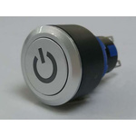 RS PRO Double Pole Double Throw (DPDT) Push Button Switch, IP65, 22.2 (Dia.)mm, Panel Mount, Power Symbol, 250V ac