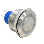 RS PRO Single Pole Double Throw (SPDT) Momentary Push Button Switch, IP67, 25.2 (Dia.)mm, Panel Mount, 250V ac