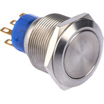 RS PRO Double Pole Double Throw (DPDT) Momentary Push Button Switch, IP67, 22.2 (Dia.)mm, Panel Mount, 250V ac