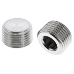 Legris Stainless Steel Pipe Fitting Hexagon Plug, Male R 1/2in