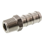 Legris Stainless Steel Pipe Fitting, Straight Hexagon Tailpiece Adapter, Male R 1/4in x Male