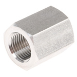 Legris Stainless Steel Pipe Fitting, Straight Hexagon Coupler, Female G 1/8in x Female G 1/8in