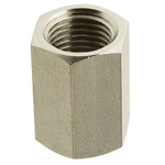 Legris Stainless Steel Pipe Fitting, Straight Hexagon Coupler, Female G 1/4in x Female G 1/4in