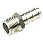 Legris Stainless Steel Pipe Fitting, Straight Hexagon Tailpiece Adapter, Male R 3/8in x Male