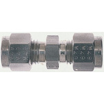 Parker Stainless Steel Pipe Fitting, Straight Union 7/16-20in