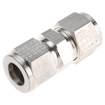 Parker Stainless Steel Pipe Fitting, Straight Union 3/4-20in