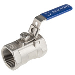 RS PRO Stainless Steel Reduced Bore, 2 Way, Ball Valve, BSPP 1 1/4in, 68bar Operating Pressure