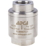 RS PRO Stainless Steel Single Non Return Valve, BSP 1/2in, 25 bar